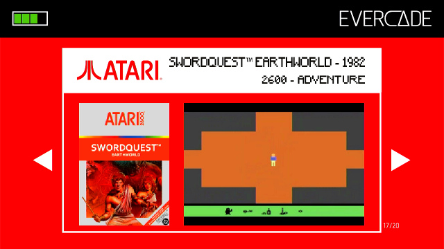 Evercade 1 - Atari Collection 1 - Swordquest Earthworld