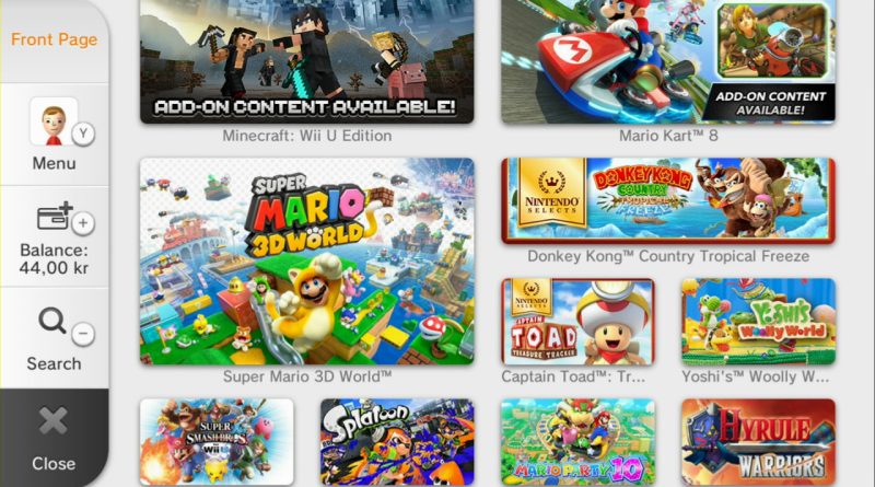 eShop på Nintendo Wii U og 3DS stenger mars 2023